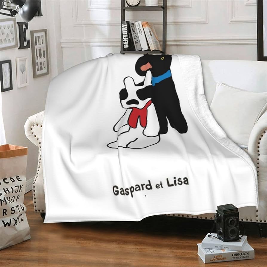 ◆ りさる 　『ブランケット』 リサとガスパール ブランケット 《頬杖柄》 / PET PARADISE